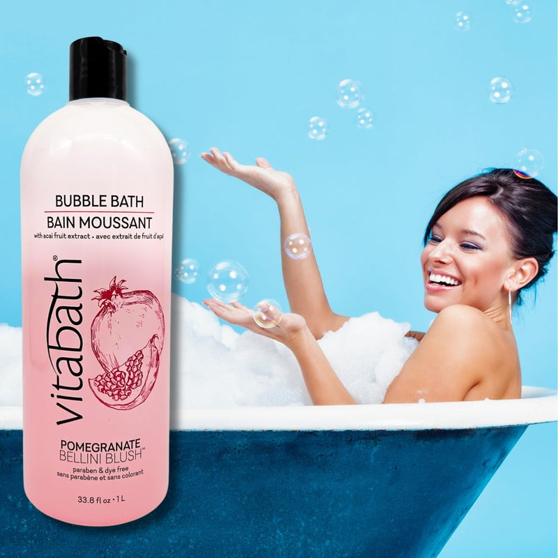 Vitabath Pomegranate Bellini Blush Bubble Bath Rich Foaming Bubbly Soak & Relaxing Aromatherapy Moisturizing & Nourishing Indulgent Suds for Women & Men All Skin Types - 33.8 fl oz - Image 3